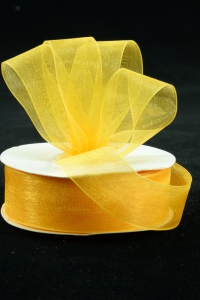Organza Ribbon , Light Gold, 7/8 Inch x 25 Yards (1 Spool) SALE ITEM